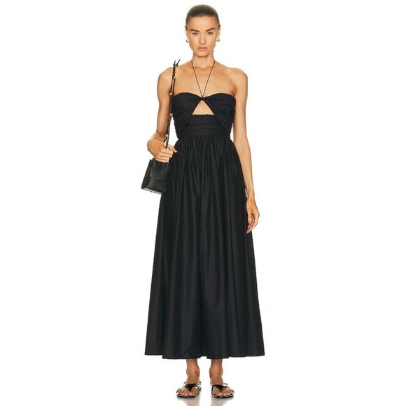 Matteau Dresses & Skirts - Matteau Bandeau Rouched Sundress in Black 2 New Womens Maxi Cotton Gown
